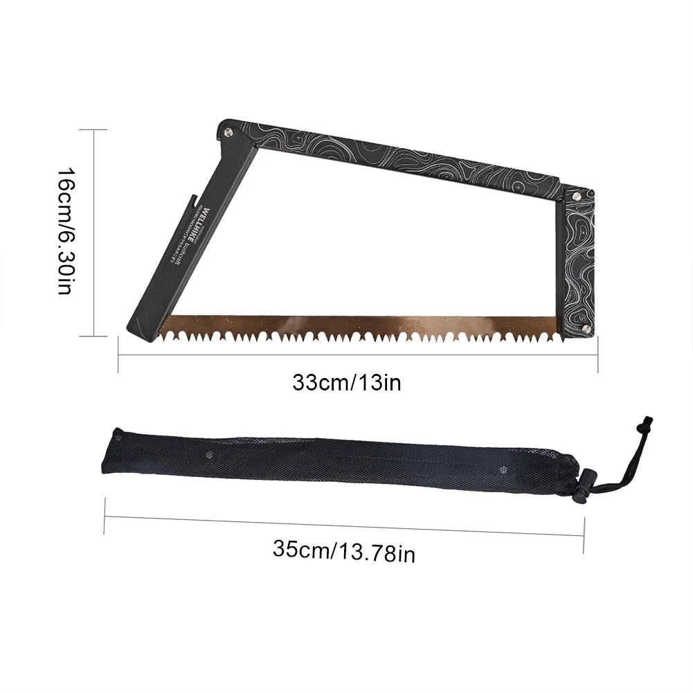 Folding Saw with Storage Bag Cutting Tree Hand Saw Aluminum Alloy Camping Foldable Hand Saw for Backpacking