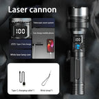 Lenovo 1000000LM Super Bright LED Flashlight Rechargeable USB-C Digital Display IPX8 Waterproof Long Lasting Camping Emergency