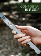 Safety Lock Folding Pocket Saw,6.8" Titanium Handle,High Carbon Steel Blade