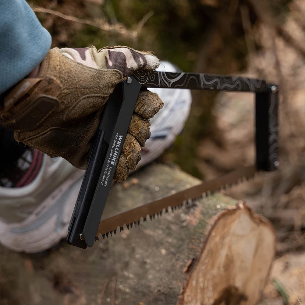 Folding Saw with Storage Bag Cutting Tree Hand Saw Aluminum Alloy Camping Foldable Hand Saw for Backpacking
