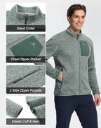 Pioneer Camp Men's Fleece Jackets Full Zip Lightweight Winter Warm
