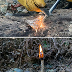 Outdoor Camping Flint Magnesium Rod Set Waterproof with White Steel Scraper Gnition Flint Rod EDC Survival Fire Starting Tool