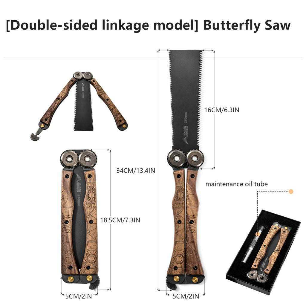 BISINNA 1pcs Double-sided Folding Saw Hand-held