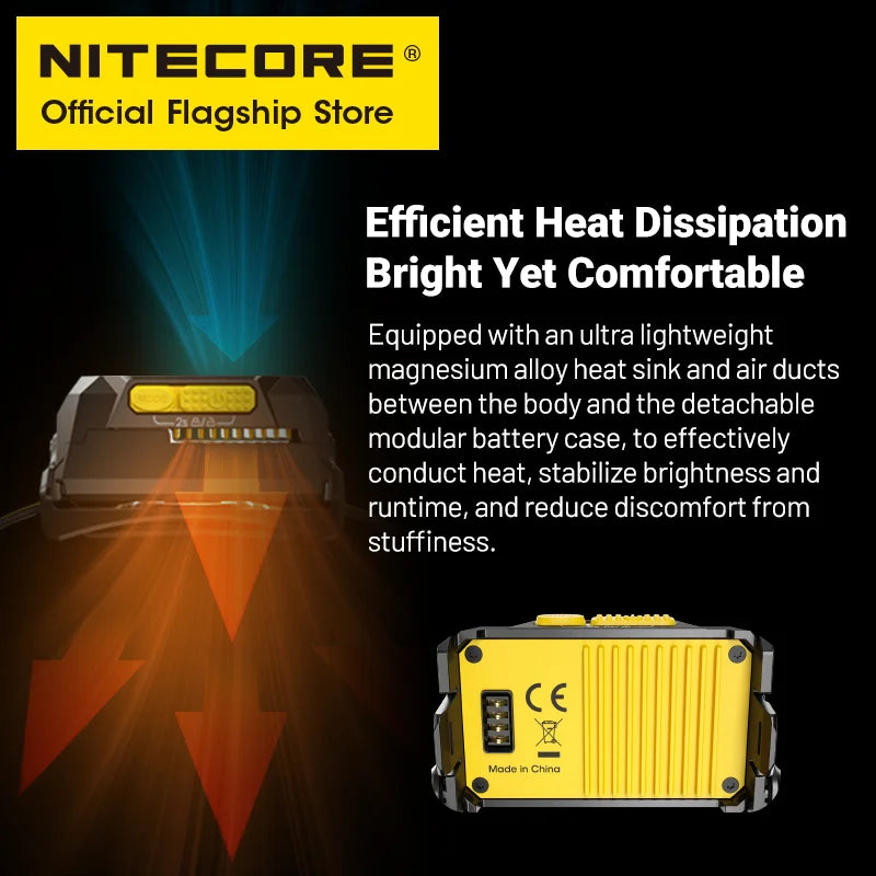 NITECORE HA29 UHE Outdoor Headlamp 3 Color Temperatures 1200 Lumens Led Headlight HLB2500 Battery for Night Run Cold Resistant