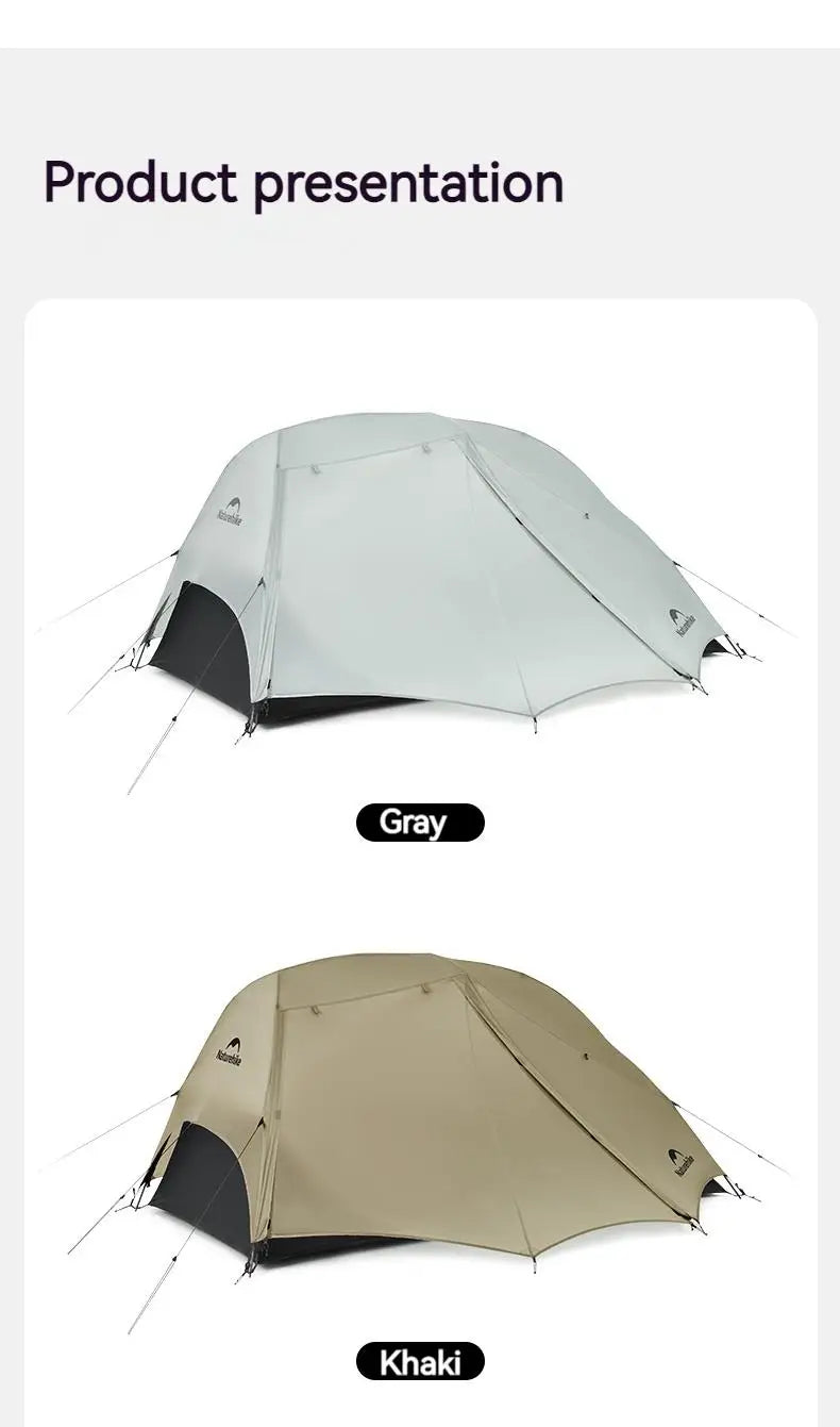 Naturehike Star River UL Camping Tent 3 Seasons Tent Ultralight Portable 2 Person 15D Silicone Outdoor Hiking Tents With Mat