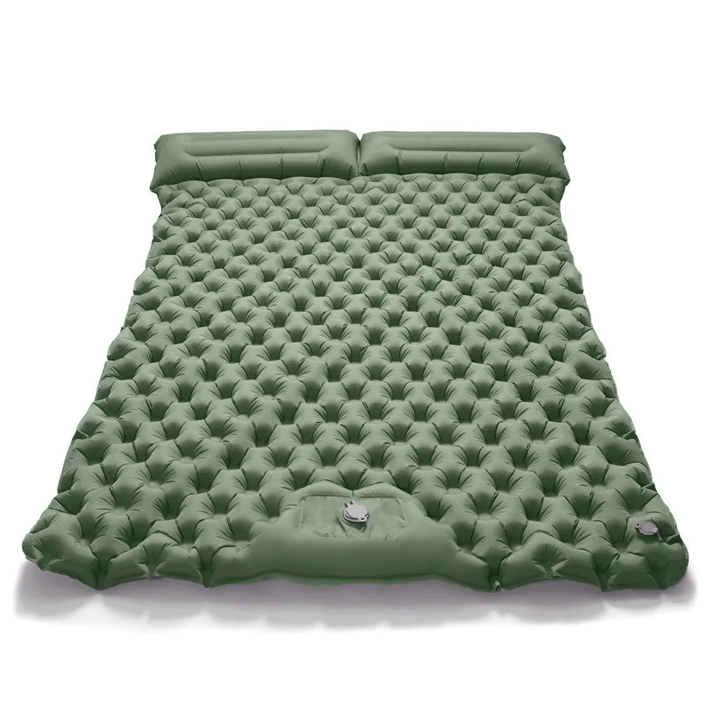 Outdoor Camping Double Inflatable Mattress Extra Wide Sleeping Pad Ultralight