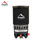 Widesea Camping Cooking System with Heat Exchanger Outdoor Gas Stove Burner Tourist Coffee Pot Cup
