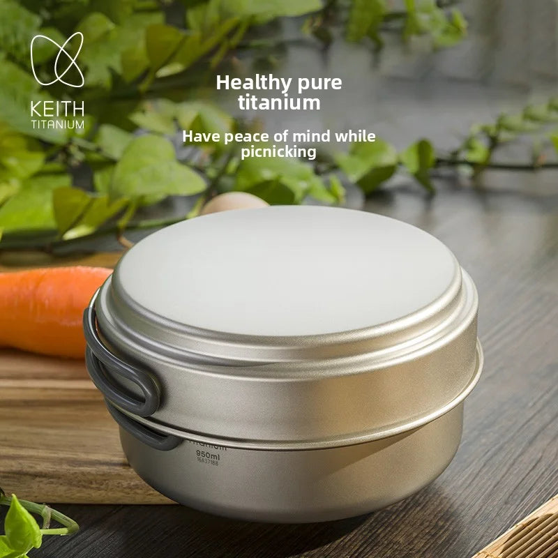 KEITH Pure Titanium 2-Piece Cookware Set (800ml+1250ml),