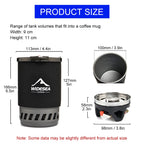Widesea Camping Cooking System with Heat Exchanger Outdoor Gas Stove Burner Tourist Coffee Pot Cup