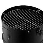 Outdoor Charcoal Smoker Grill – Portable Barrel BBQ Cooker Black