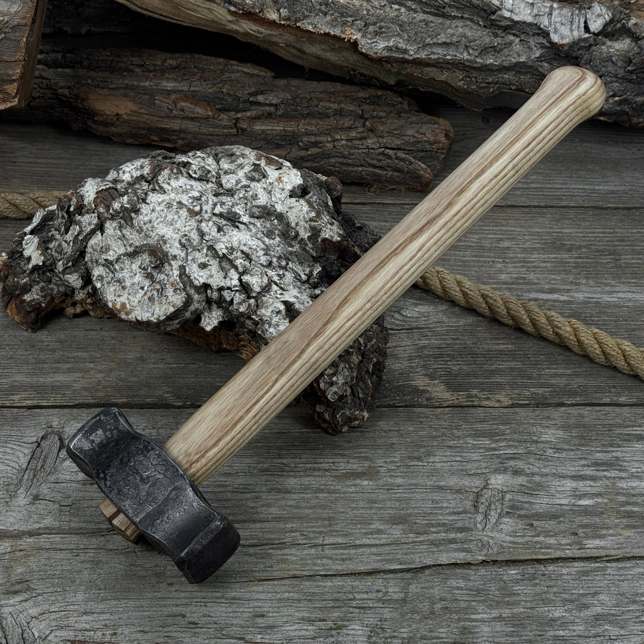 Hand-Forged Double Blacksmith's Hammer, 1 kg (2.2 lbs)
