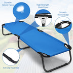 Outdoor Folding Camping Bed for Sleeping Hiking Travel-Black