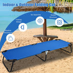 Outdoor Folding Camping Bed for Sleeping Hiking Travel-Black