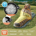 650 Fill Power Mummy Mixed Down Waterproof Sleeping Bag