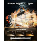 Rechargeable Portable Fan, 8 Speed, 4 LED Lantern, 20000mAh Battery