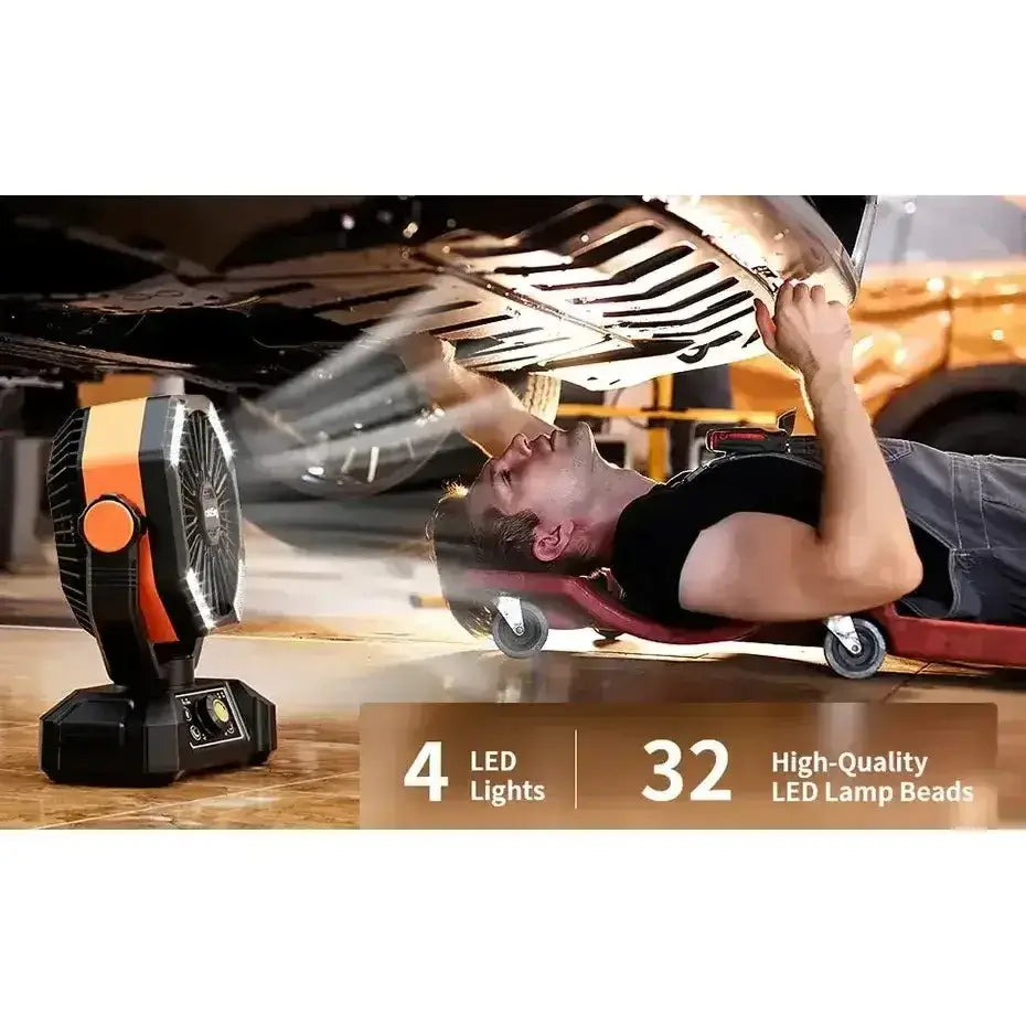 Rechargeable Portable Fan, 8 Speed, 4 LED Lantern, 20000mAh Battery