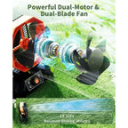 Rechargeable Portable Fan, 8 Speed, 4 LED Lantern, 20000mAh Battery