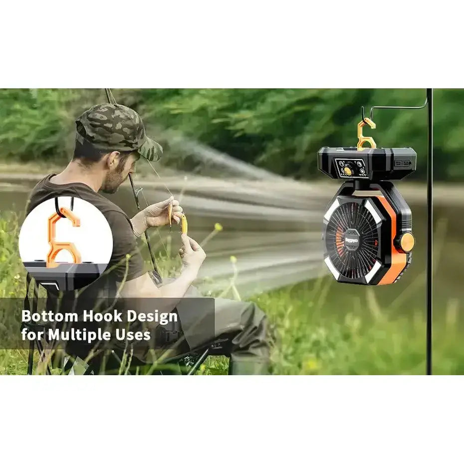 Rechargeable Portable Fan, 8 Speed, 4 LED Lantern, 20000mAh Battery