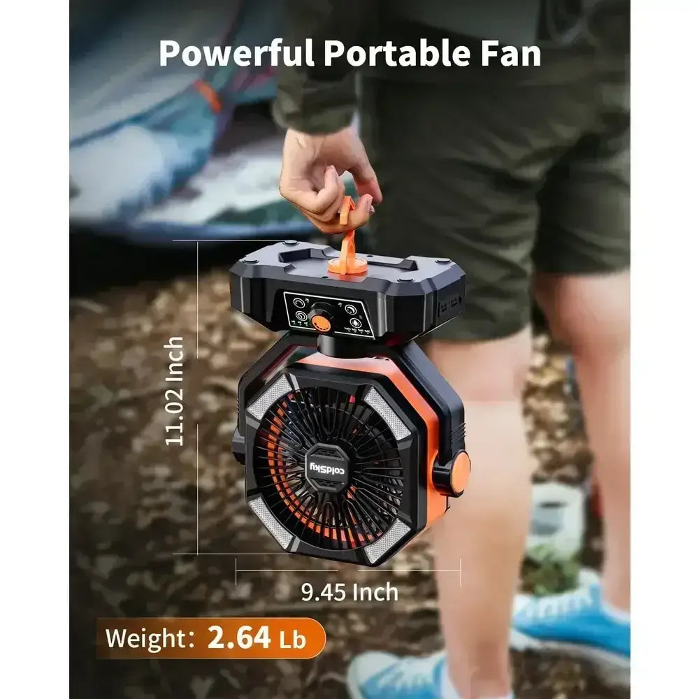 Rechargeable Portable Fan, 8 Speed, 4 LED Lantern, 20000mAh Battery